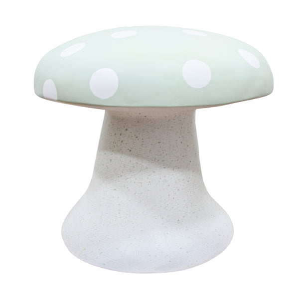 BANQUINHO COGUMELO DE RESINA VERDE