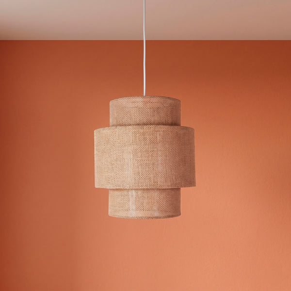 LUSTRE CUPULA TRIPLA DE PALHA