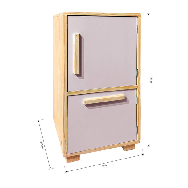 M1 GELADEIRA ESTANTE ROSA EM MDF