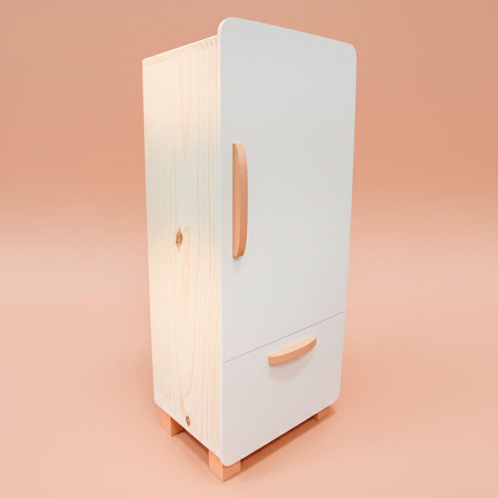 M1 GELADEIRA ESTANTE CREME/TERRACOTA EM MDF