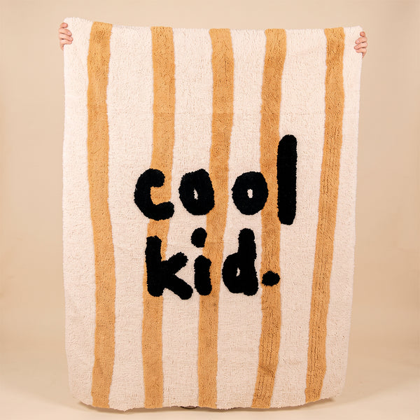 TAPETE 100% ALGODAO LAVAVEL NA MAQUINA - COOL KID. AMARELO