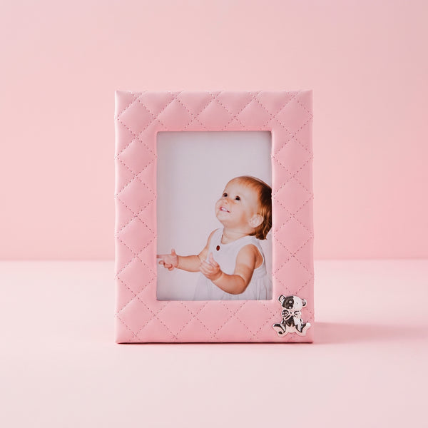PORTA RETRATO ROSA URSO MATELASSE 10X15