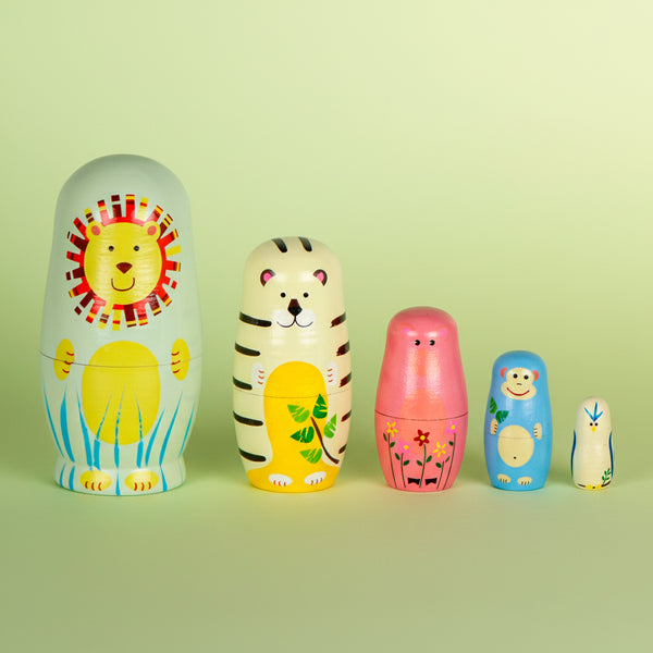 MATRYOSKA BICHOS DAS FLORESTAS COLORIDAS
