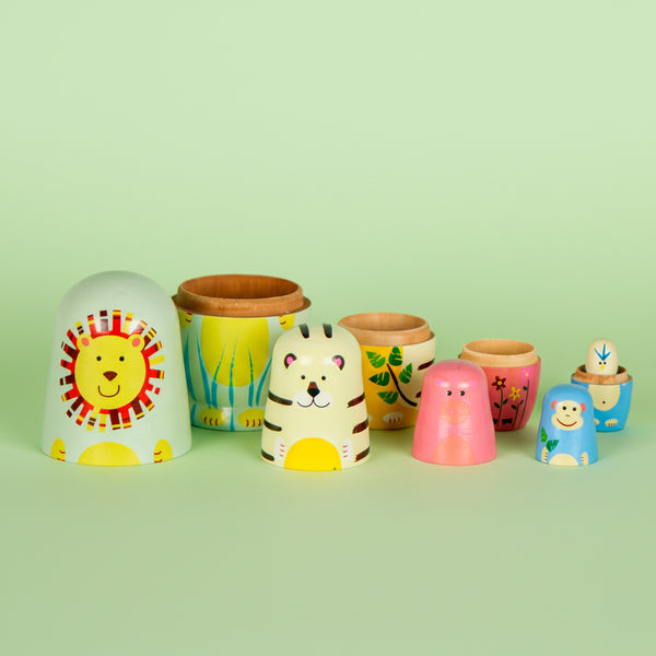 MATRYOSKA BICHOS DAS FLORESTAS COLORIDAS