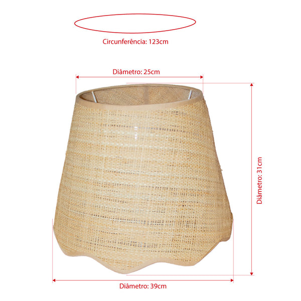 LUMINARIA RATTAN TORNEADA