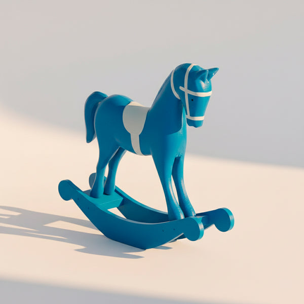 CAVALINHO DE MADEIRA AZUL M