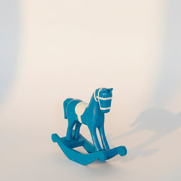 MINI CAVALINHO DE MADEIRA AZUL P