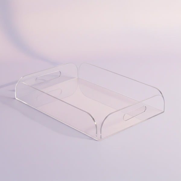 BANDEJA ACRILICO TRANSPARENTE