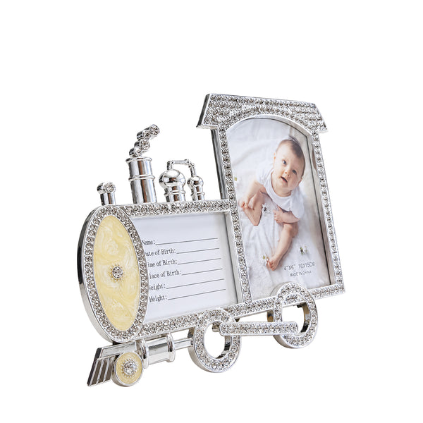 PORTA RETRATO TREM PARA MEMORIAS DE STRASS 21 X 16 CM