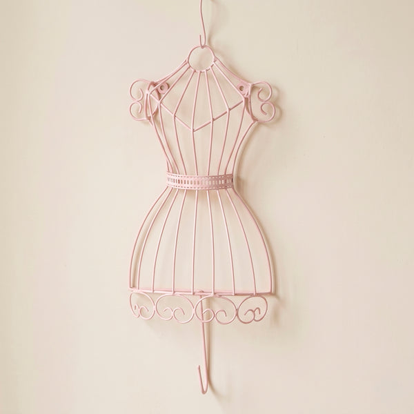 GANCHO EM FORMA DE VESTIDO ROSA