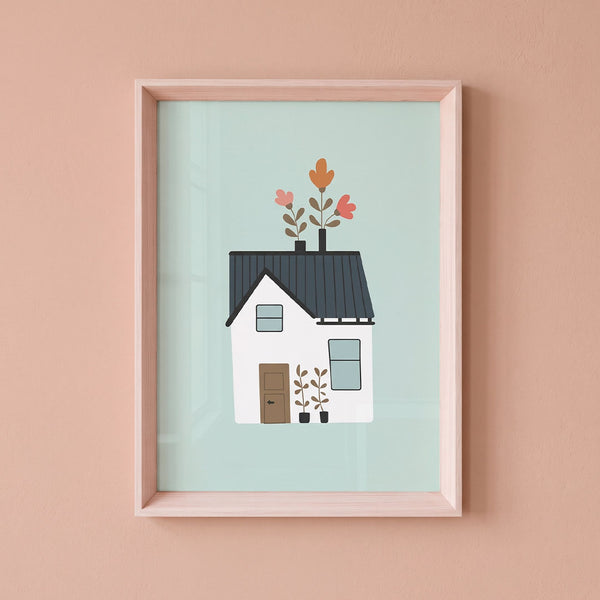 QUADRO CASINHA TELHADO CINZA - MOLDURANM