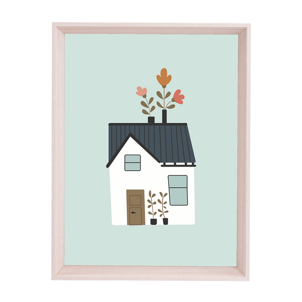 QUADRO CASINHA TELHADO CINZA - MOLDURANM