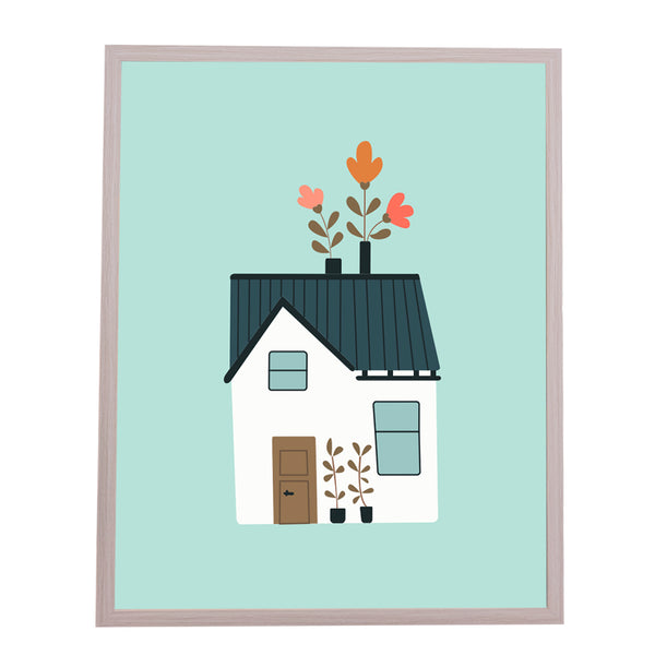 QUADRO CASINHA TELHADO CINZA - MOLDURANM