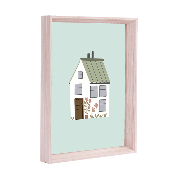 QUADRO CASINHA TELHADO BEGE - MOLDURANM