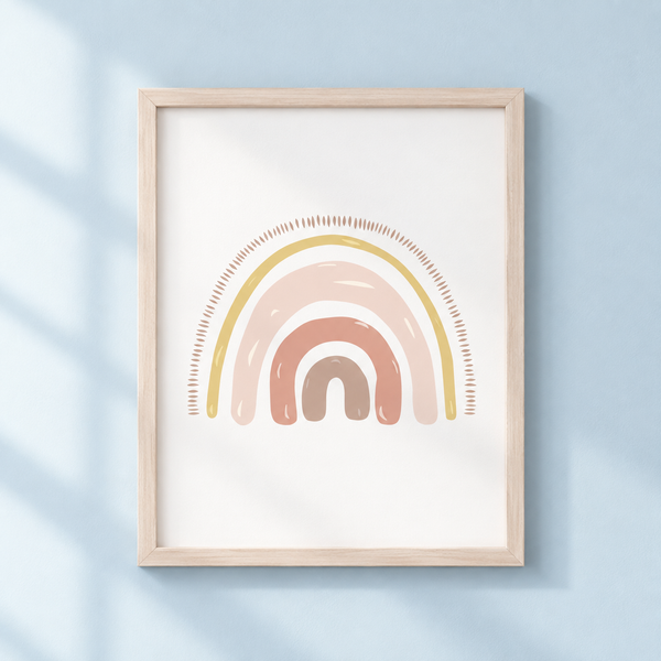 QUADRO ARCO IRIS PASTEL - MOLDURANGG