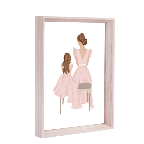 QUADRO BAILARINA MAE E FILHA - MOLDURANGG