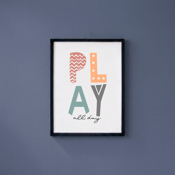 QUADRO PLAY ALL DAY - MOLDURAPM