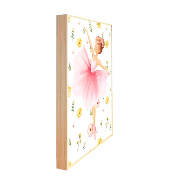 QUADRO BAILARINHA COM FLORES (MOLDURAR)