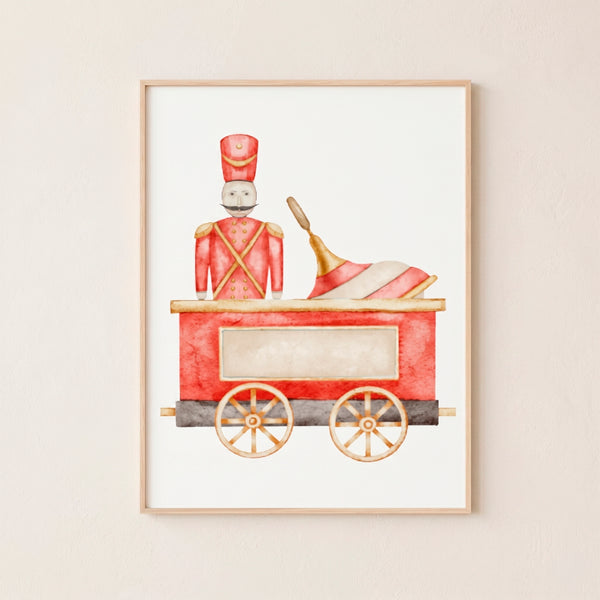 QUADRO LOCOMOTIVA COM SOLDADINHO (MOLDURAR)