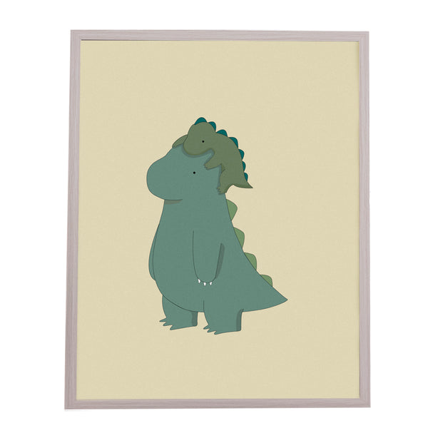 QUADRO DINOSSAURO OLHANDO - MOLDURANM