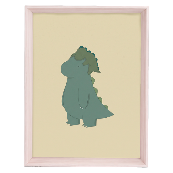 QUADRO DINOSSAURO OLHANDO - MOLDURANM