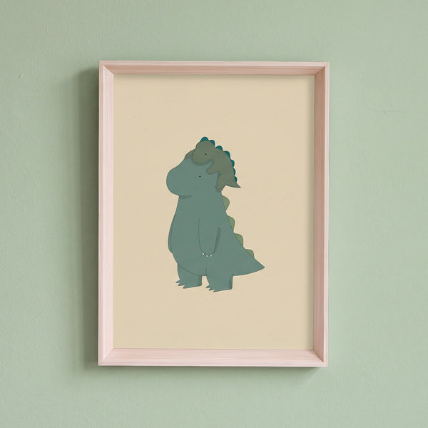 QUADRO DINOSSAURO OLHANDO - MOLDURANM