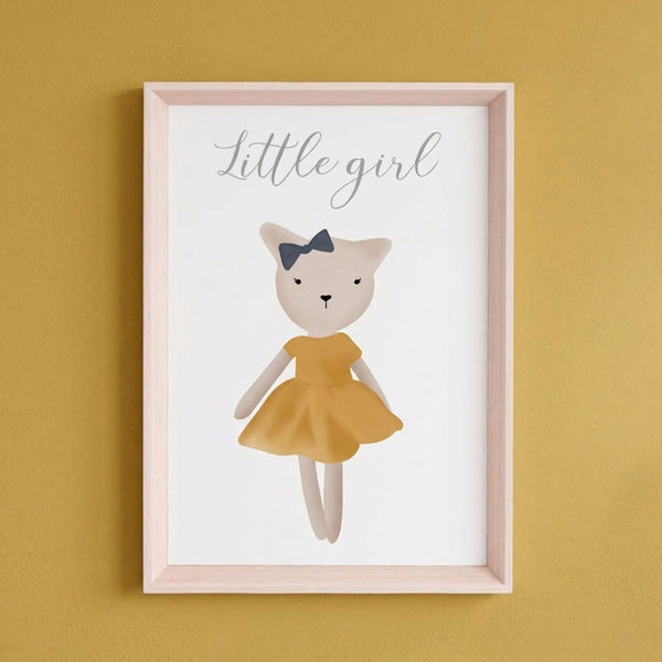QUADRO KITTY LITTLE GIRL - MOLDURANM