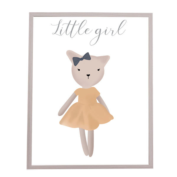 QUADRO KITTY LITTLE GIRL - MOLDURANM