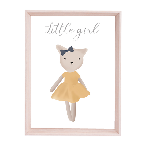 QUADRO KITTY LITTLE GIRL - MOLDURANM
