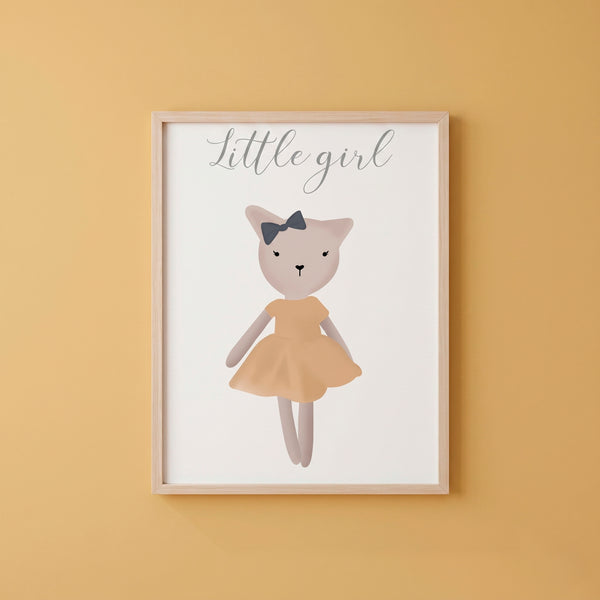 QUADRO KITTY LITTLE GIRL - MOLDURANM