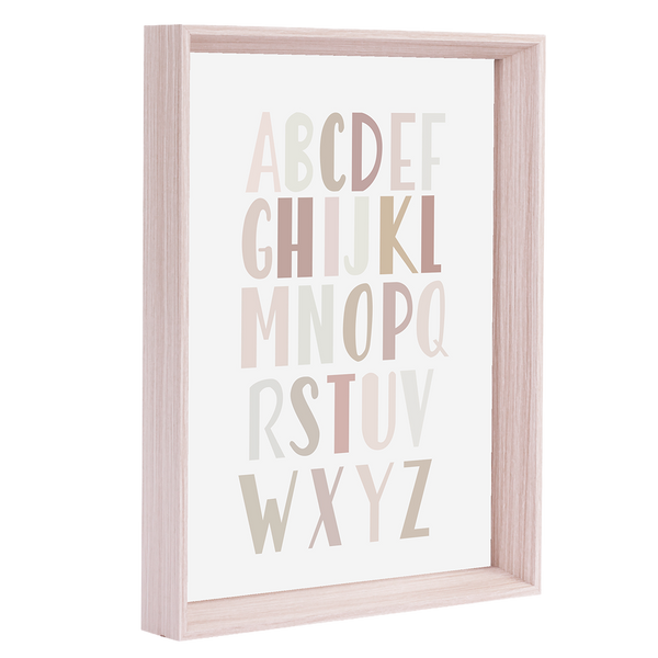 QUADRO ABC PASTEL ROSA - MOLDURANM