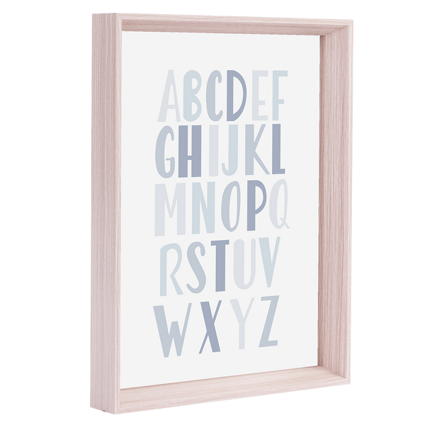 QUADRO ABC PASTEL AZUL - MOLDURANM
