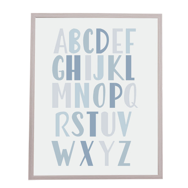QUADRO ABC PASTEL AZUL - MOLDURANM