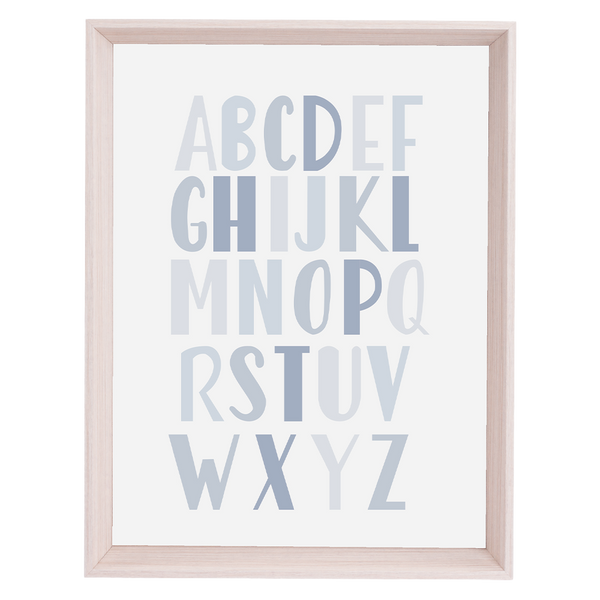 QUADRO ABC PASTEL AZUL - MOLDURANM