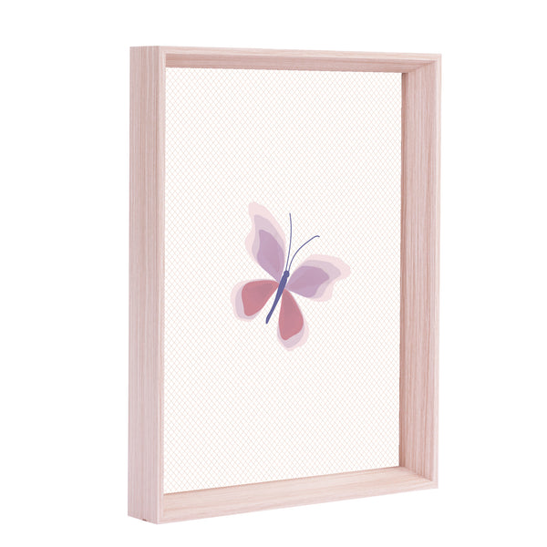 QUADRO BORBOLETA LILAS COM FUNDO BRANCO - MOLDURANM