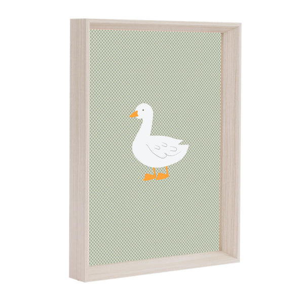 QUADRO PATINHO COM FUNDO VERDE (MOLDURANM)