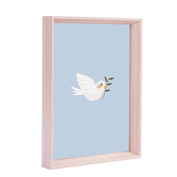QUADRO PASSARO COM FUNDO AZUL (MOLDURANM)