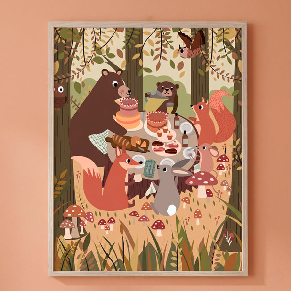 QUADRO URSO E SEUS AMIGOS (MOLDURANM)