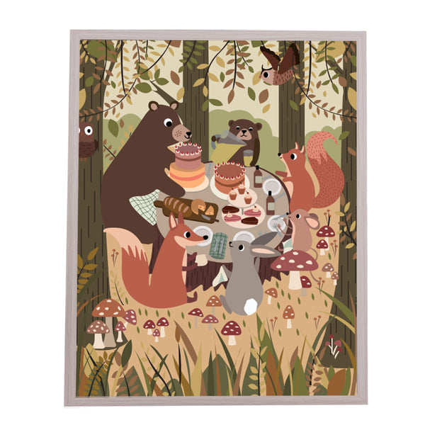QUADRO URSO E SEUS AMIGOS (MOLDURANM)
