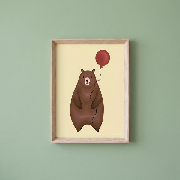 QUADRO URSO COM BALAO (MOLDURANGG)