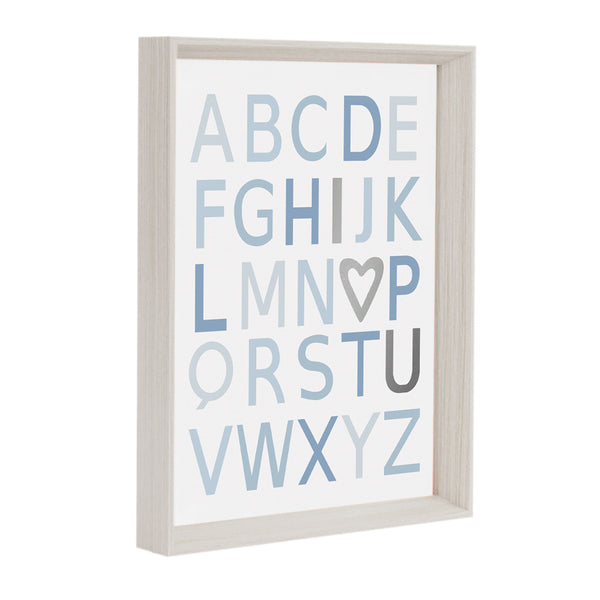 QUADRO ABC AZUL COM PRATA (MOLDURANG)