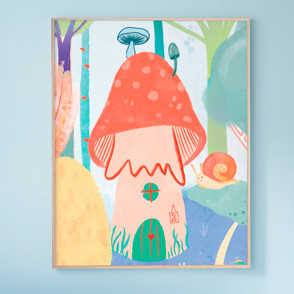 QUADRO COGUMELO M MAMA LOVES YOU (MOLDURANM)
