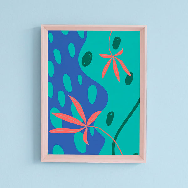 QUADRO FLORES M MAMA LOVES YOU (MOLDURANM)