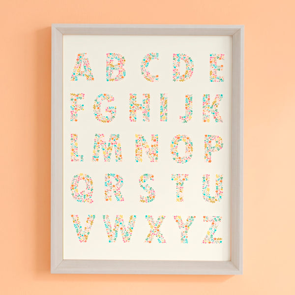 QUADRO ABC FLORES (MOLDURANGG)