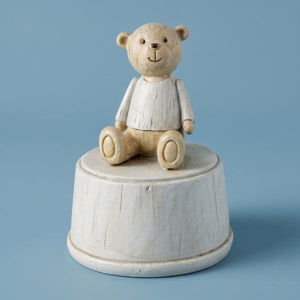 CAIXA DE MUSICA URSO COM ROUPA