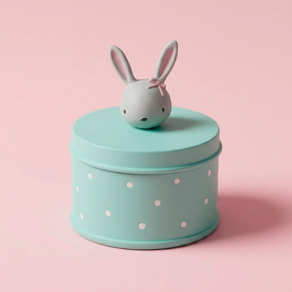 PORTA JOIA COELHO VERDE AGUA