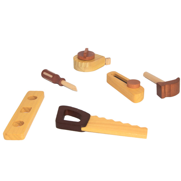 JOGO DE FERRAMENTAS DE MADEIRA PARA O PEQUENO MARCENEIRO