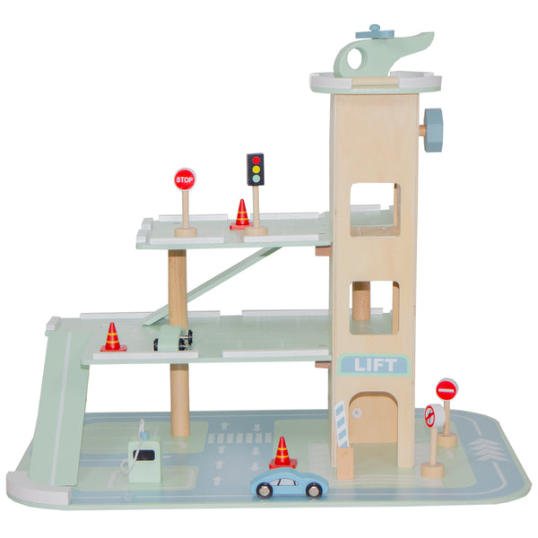 ESTACIONAMENTO DE MADEIRA INTERATIVO COM 3 ANDARES