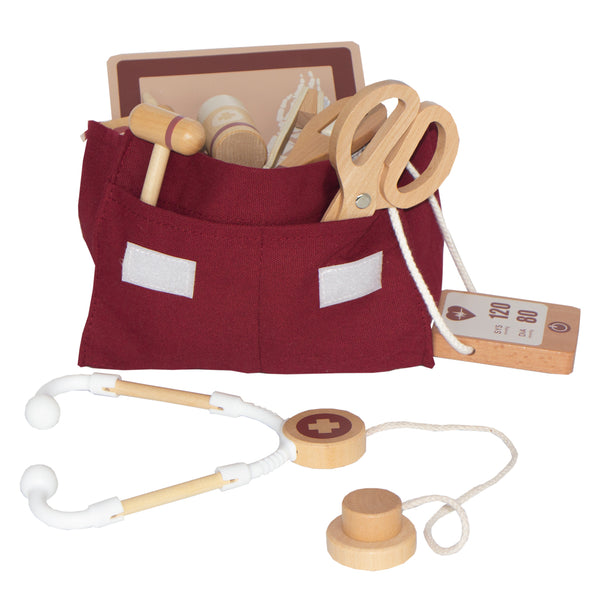 KIT DE MEDICO COMPLETO EM MADEIRA