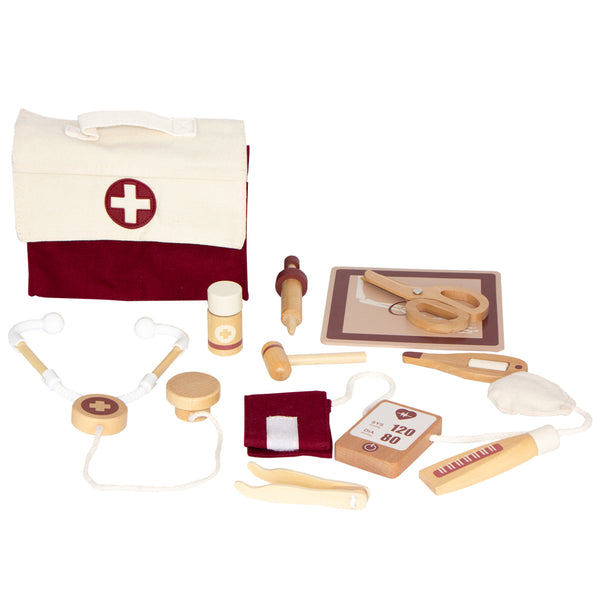 KIT DE MEDICO COMPLETO EM MADEIRA